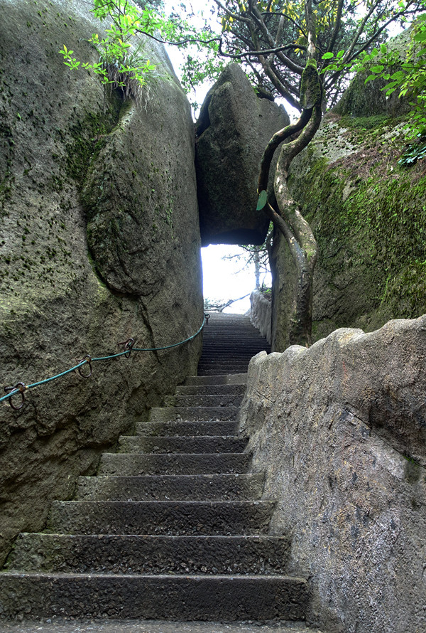 石厅,石洞,曲径幽深,变化多样,上接神秘谷,直通天柱峰,故名通天谷
