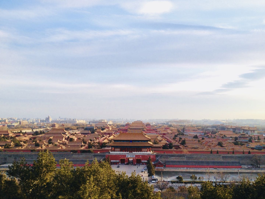  景山上俯瞰故宮全景