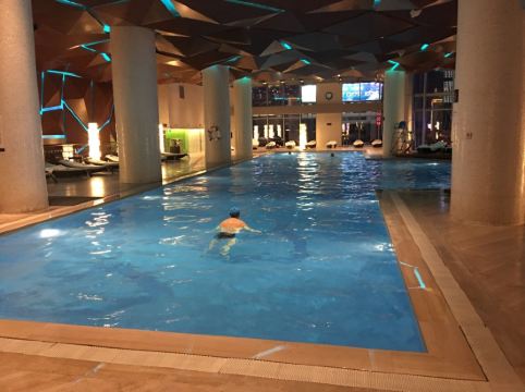 索菲特酒店最吸引我的是1:室内游泳池,干净人少,2:客房里浴缸鱼形泡澡